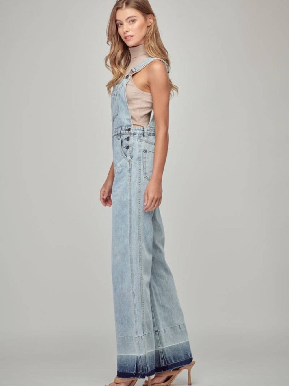 ******NWT******** Nature Denim Flare Fit Denim Overalls - Picture 5 of 6